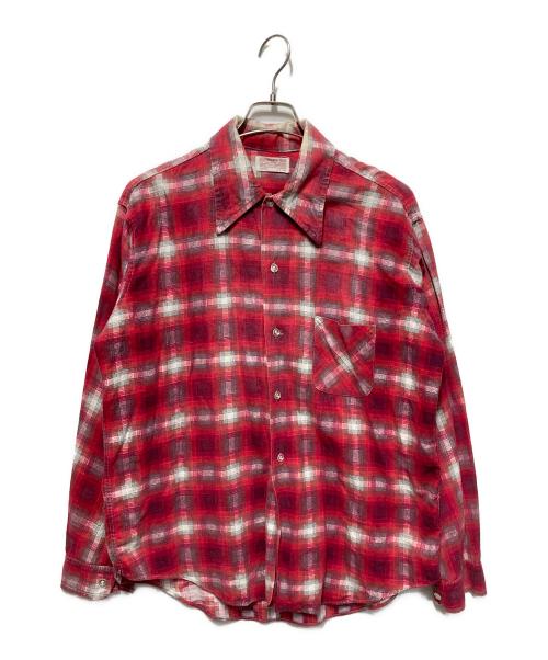 PERMANENT PRESS（パーマネントプレス）PERMANENT PRESS (パーマネントプレス) ネルシャツ レッド サイズ:Lの古着・服飾アイテム