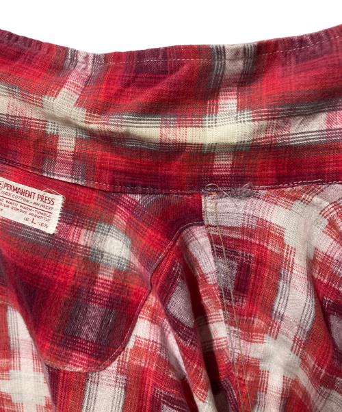 PERMANENT PRESS（パーマネントプレス）PERMANENT PRESS (パーマネントプレス) ネルシャツ レッド サイズ:Lの古着・服飾アイテム