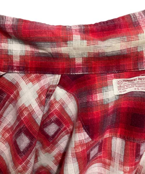 PERMANENT PRESS（パーマネントプレス）PERMANENT PRESS (パーマネントプレス) ネルシャツ レッド サイズ:Lの古着・服飾アイテム