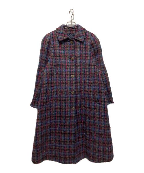 Aquascutum（アクアスキュータム）Aquascutum (アクアスキュータム) ウールステンカラーコート マルチカラー サイズ:不明の古着・服飾アイテム