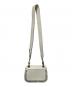 JIMMY CHOO (ジミーチュウ) スタッズロゴショルダーバッグ ホワイト：25000円