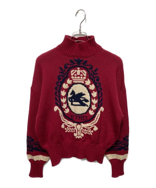 ETRO（エトロ）ETRO (エトロ) ケーブルニット レッド サイズ:44の古着・服飾アイテム