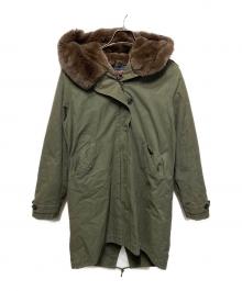WOOLRICH（ウールリッチ）の古着「襟ファーコート」｜グリーン
