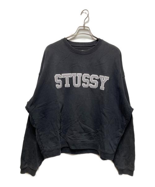 stussy（ステューシー）stussy (ステューシー) RELAXED OVERSIZED CREW SWEAT ブラック サイズ:Lの古着・服飾アイテム