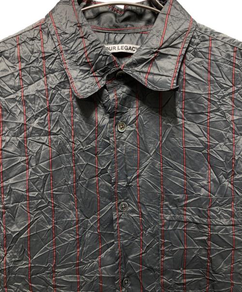 OUR LEGACY（アワーレガシー）OUR LEGACY (アワーレガシー) ストライプ地シャツ グレー サイズ:46の古着・服飾アイテム