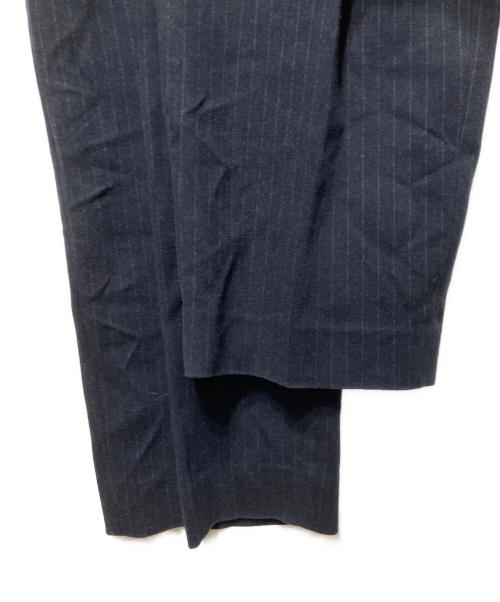 PLST（プラステ）PLST (プラステ) プレシャスニットメルトンストライプワイドパンツ ネイビー サイズ:Mの古着・服飾アイテム