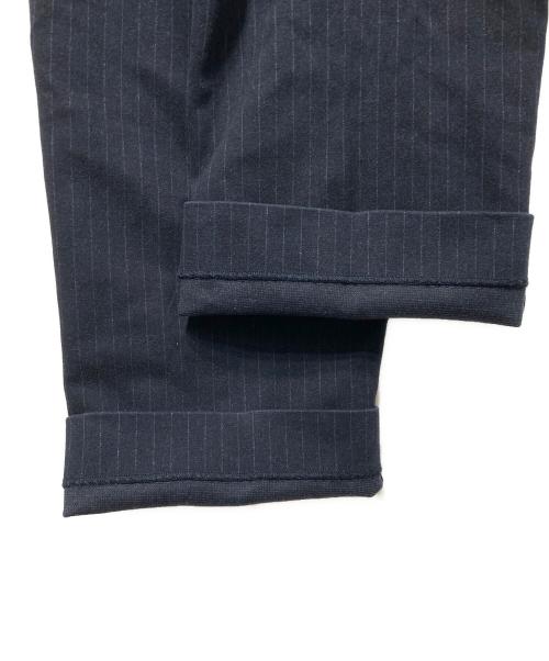 PLST（プラステ）PLST (プラステ) プレシャスニットメルトンストライプワイドパンツ ネイビー サイズ:Mの古着・服飾アイテム
