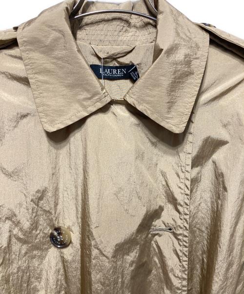LAUREN RALPH LAUREN（ローレン ラルフ ローレン）LAUREN RALPH LAUREN (ローレン ラルフ ローレン) ショルダーパッドトレンチコート ブラウン サイズ:Mの古着・服飾アイテム