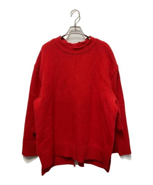LE CIEL BLEU（ルシェルブルー）LE CIEL BLEU (ルシェルブルー) TAPE DETAIL KNIT レッド サイズ:36の古着・服飾アイテム
