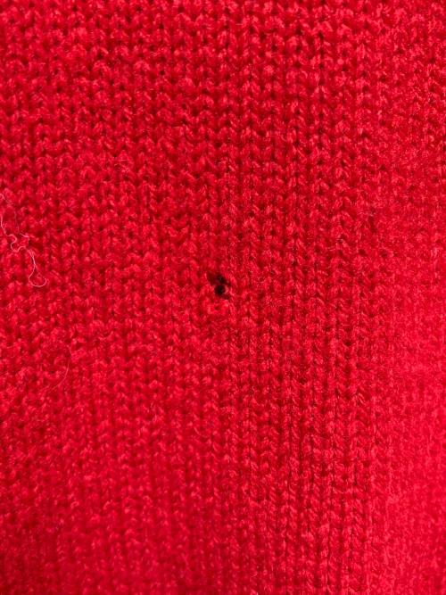 LE CIEL BLEU（ルシェルブルー）LE CIEL BLEU (ルシェルブルー) TAPE DETAIL KNIT レッド サイズ:36の古着・服飾アイテム