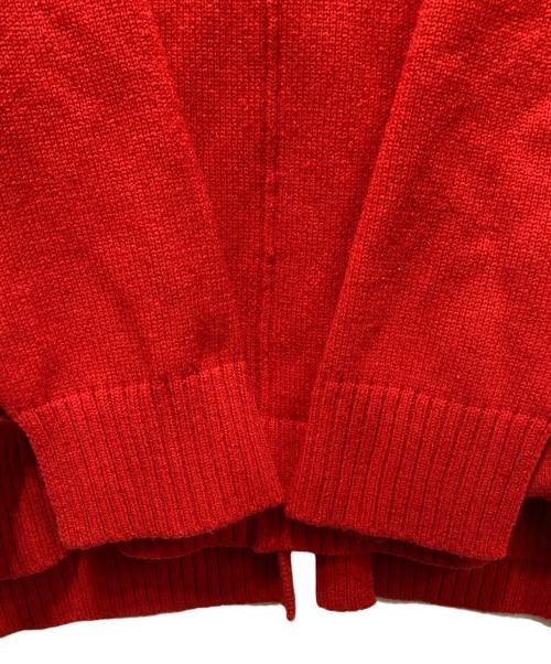 LE CIEL BLEU（ルシェルブルー）LE CIEL BLEU (ルシェルブルー) TAPE DETAIL KNIT レッド サイズ:36の古着・服飾アイテム