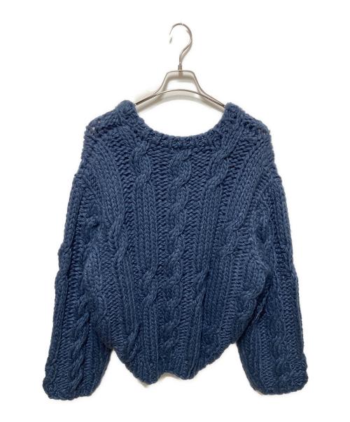 ELLIE（エリー）ELLIE (エリー) ケーブルニット ネイビー サイズ:F 未使用品の古着・服飾アイテム