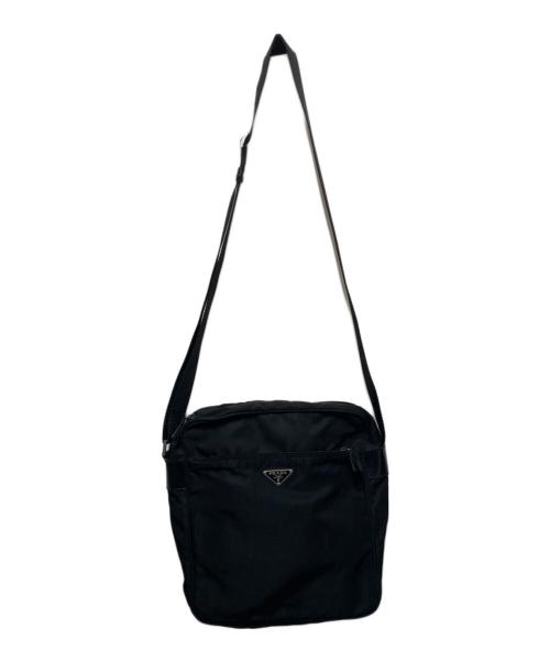 PRADA（プラダ）PRADA (プラダ) ナイロンショルダーバッグ ブラックの古着・服飾アイテム