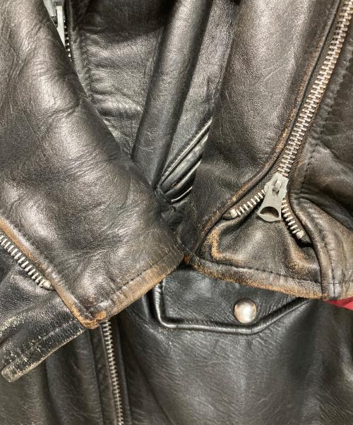 VINTAGE（ヴィンテージ）VINTAGE (ヴィンテージ) ダブルライダースレザージャケット ブラック サイズ:不明の古着・服飾アイテム
