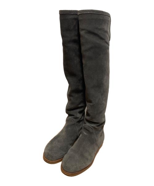 JIMMY CHOO（ジミーチュウ）JIMMY CHOO (ジミーチュウ) バックジップロングブーツ グレー サイズ:35の古着・服飾アイテム