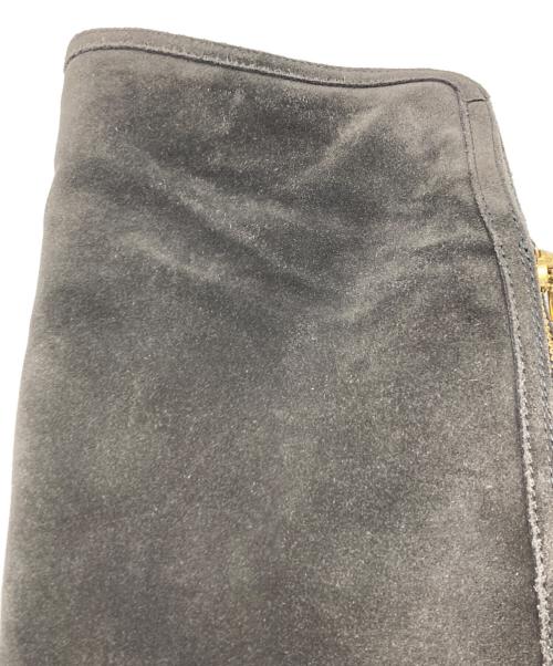 JIMMY CHOO（ジミーチュウ）JIMMY CHOO (ジミーチュウ) バックジップロングブーツ グレー サイズ:35の古着・服飾アイテム