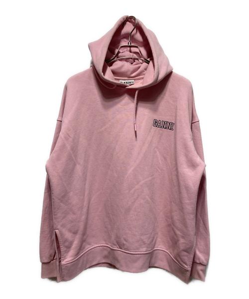 GANNI（ガニー）GANNI (ガニー) プルオーバーパーカー ピンク サイズ:S/Mの古着・服飾アイテム