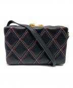 Thom Browneトムブラウン）の古着「mini Trunk quilted shoulder bag」｜ブラック