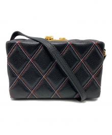 Thom Browne（トムブラウン）の古着「mini Trunk quilted shoulder bag」｜ブラック