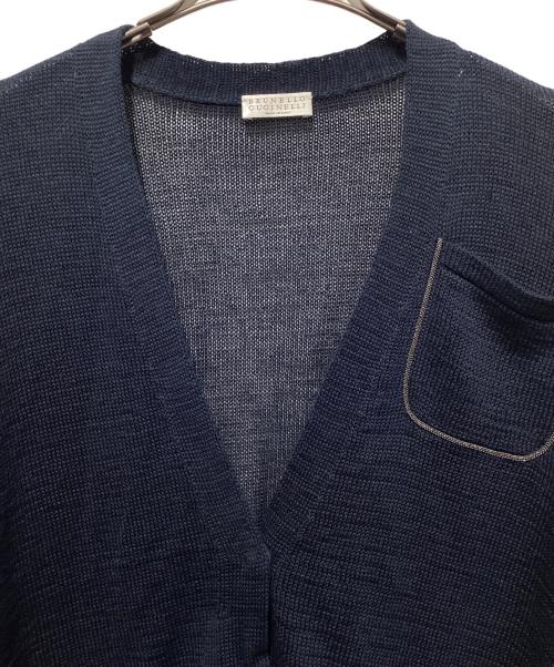 BRUNELLO CUCINELLI（ブルネロクチネリ）BRUNELLO CUCINELLI (ブルネロクチネリ) コットンカーディガン ネイビー サイズ:XSの古着・服飾アイテム
