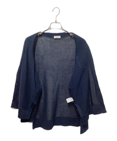 BRUNELLO CUCINELLI（ブルネロクチネリ）BRUNELLO CUCINELLI (ブルネロクチネリ) コットンカーディガン ネイビー サイズ:XSの古着・服飾アイテム