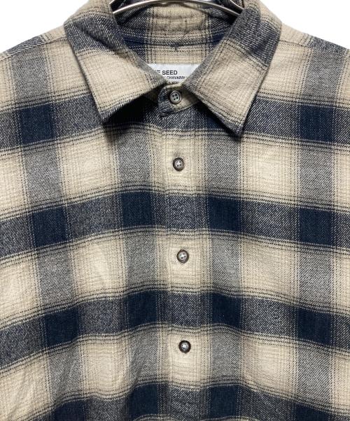 THE SEED（ザ シード）THE SEED (ザ シード) チェックシャツ ベージュ サイズ:40の古着・服飾アイテム