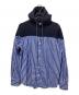 sacai（サカイ）の古着「ドッキングシャツプルパーカー」｜ネイビー