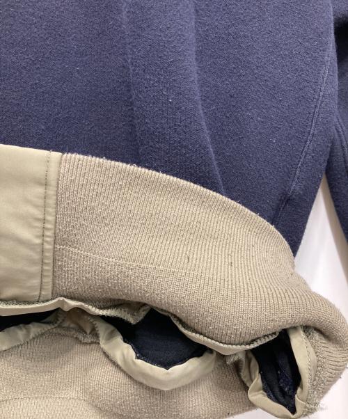 sacai（サカイ）sacai (サカイ) Sponge Sweat x Nylon Twill Pullover/スポンジ スウェット×ナイロン ツイル プルオーバー ネイビー サイズ:2の古着・服飾アイテム