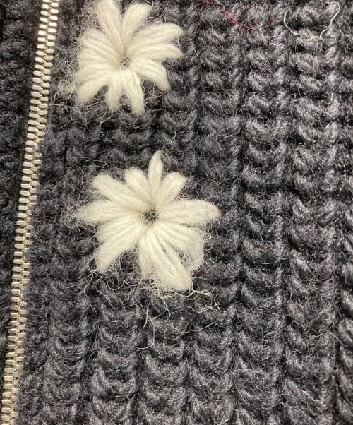 doublet（ダブレット）doublet (ダブレット) DARNING CUT OFF DRIVERS KNITWEAR ブラック サイズ:Mの古着・服飾アイテム