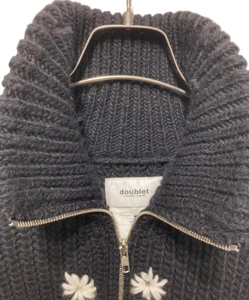 doublet（ダブレット）doublet (ダブレット) DARNING CUT OFF DRIVERS KNITWEAR ブラック サイズ:Mの古着・服飾アイテム