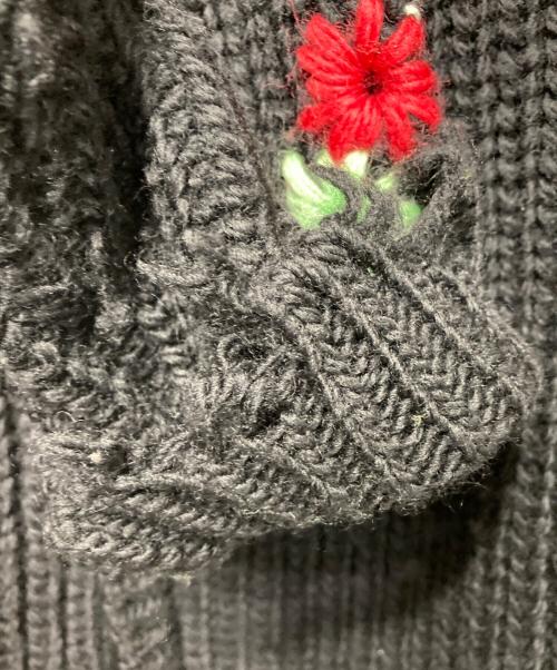 doublet（ダブレット）doublet (ダブレット) DARNING CUT OFF DRIVERS KNITWEAR ブラック サイズ:Mの古着・服飾アイテム
