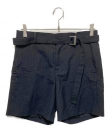 sacai（サカイ）の古着「Chalk Stripe Shorts/チョークストライプ ショーツ」｜ネイビー