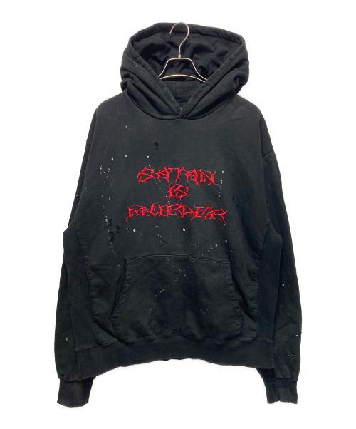 SOMEIT（サミット）SOMEIT (サミット) フェード加工プルオーバーパーカー ブラック サイズ:Lの古着・服飾アイテム