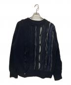 Tammeタム）の古着「SLIT 3D KNIT」｜ブラック