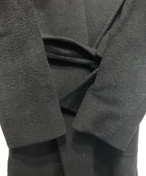 MaxMara（マックスマーラ）MaxMara (マックスマーラ) リアルトピュア キャメル フーデット コート ブラック サイズ:38の古着・服飾アイテム