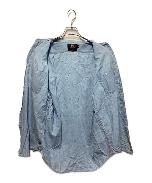 RRL（ダブルアールエル）RRL (ダブルアールエル) デニムノーカラーシャツ インディゴ サイズ:Mの古着・服飾アイテム