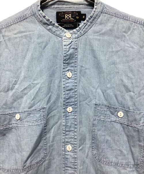 RRL（ダブルアールエル）RRL (ダブルアールエル) デニムノーカラーシャツ インディゴ サイズ:Mの古着・服飾アイテム