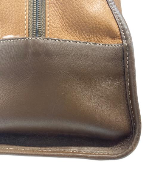 LOEWE（ロエベ）LOEWE (ロエベ) アナグラムレザーボストンバッグ ブラウンの古着・服飾アイテム