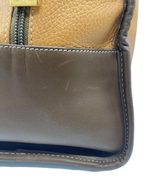 LOEWE（ロエベ）LOEWE (ロエベ) アナグラムレザーボストンバッグ ブラウンの古着・服飾アイテム