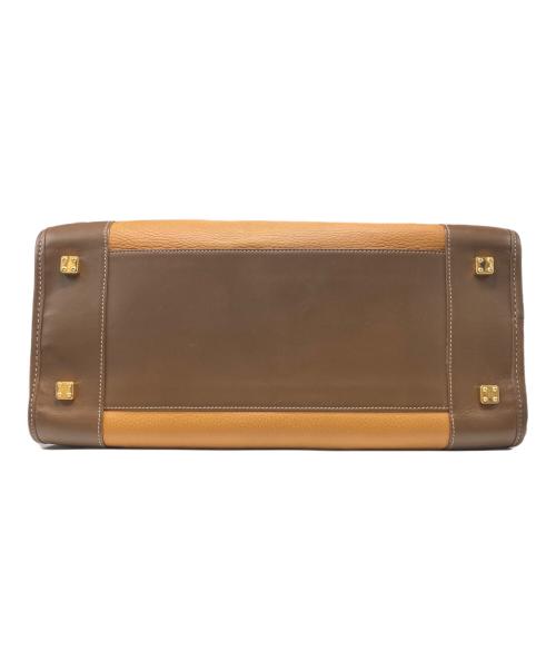 LOEWE（ロエベ）LOEWE (ロエベ) アナグラムレザーボストンバッグ ブラウンの古着・服飾アイテム
