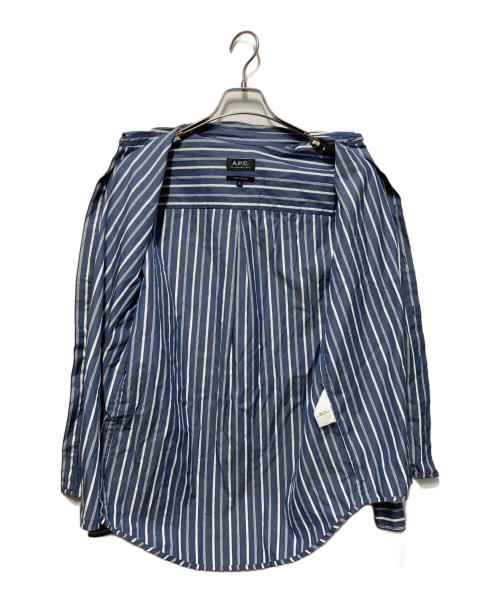 A.P.C.（アーペーセー）A.P.C. (アーペーセー) ストライプシャツ ブルー×ホワイト サイズ:Ｓの古着・服飾アイテム