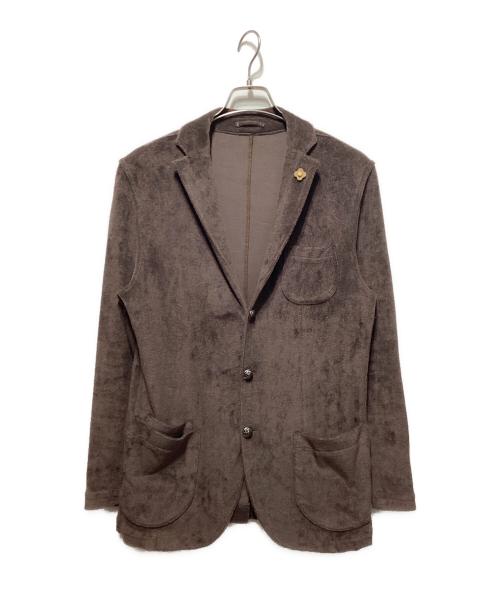 LARDINI（ラルディーニ）LARDINI (ラルディーニ) パイルテーラードジャケット ブラウン サイズ:Mの古着・服飾アイテム