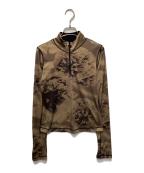 DIESELディーゼル）の古着「T-claudy ハーフジップカットソー」｜ブラウン