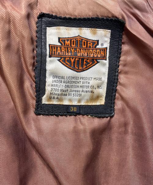 HARLEY-DAVIDSON（ハーレーダビッドソン）HARLEY-DAVIDSON (ハーレーダビッドソン) G-1 レザーフライトジャケット ブラック サイズ:38の古着・服飾アイテム