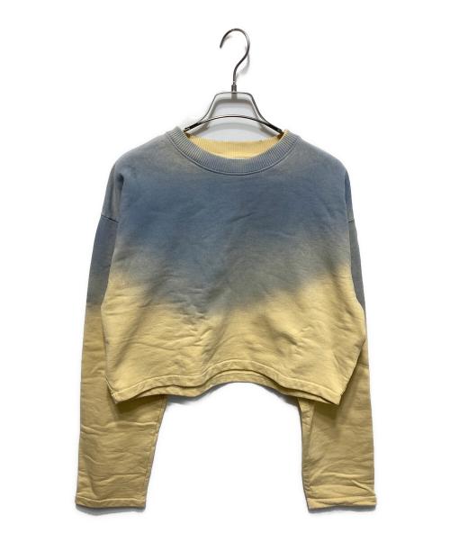 Acne studios（アクネ ストゥディオズ）ACNE STUDIOS (アクネ ストゥディオズ) グラデーションクロップドスウェット ブルー×イエロー サイズ:XSの古着・服飾アイテム