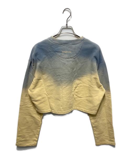 Acne studios（アクネ ストゥディオズ）ACNE STUDIOS (アクネ ストゥディオズ) グラデーションクロップドスウェット ブルー×イエロー サイズ:XSの古着・服飾アイテム