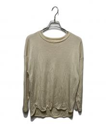 YUDANGI（ユダンギ）の古着「ROUND HEM LONG T-SHIRT」｜ベージュ