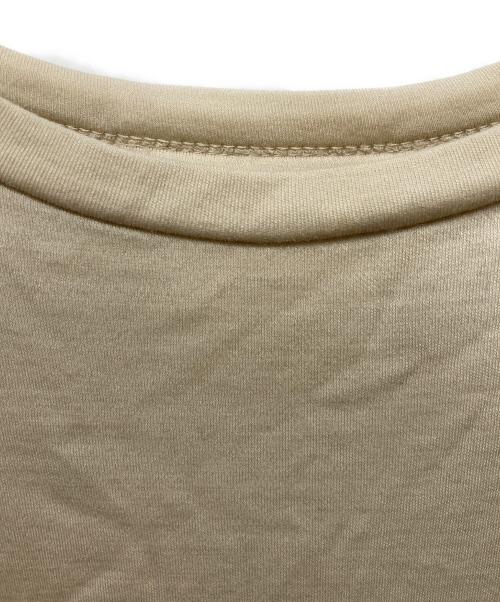 YUDANGI（ユダンギ）YUDANGI (ユダンギ) ROUND HEM LONG T-SHIRT ベージュ サイズ:Lの古着・服飾アイテム