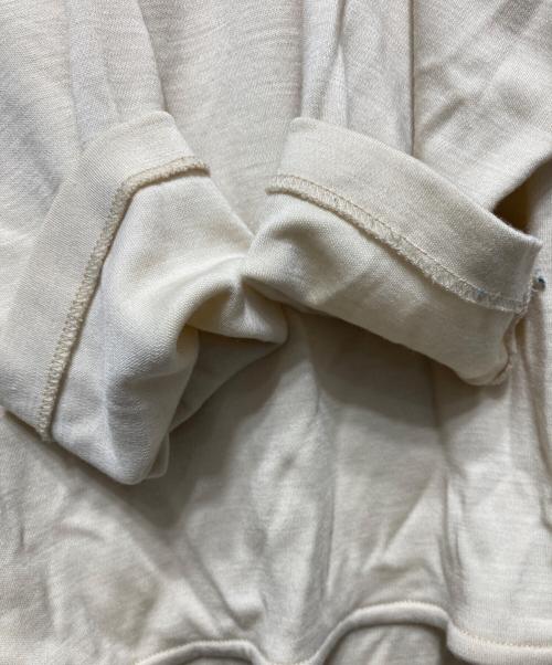 YUDANGI（ユダンギ）YUDANGI (ユダンギ) ROUND HEM LONG T-SHIRT ベージュ サイズ:Lの古着・服飾アイテム