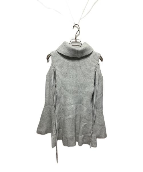 M ME EME（エムミーエメ）M ME EME (エムミーエメ) ニットワンピース グレー サイズ:FREE 未使用品の古着・服飾アイテム